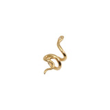 Snake Ear Cuff in 14k Gold with White Diamonds