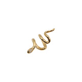 Snake Ear Cuff in 14k Gold with White Diamonds