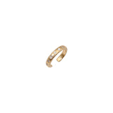 Ear Cuff with 7 white Diamonds in 14k Yellow Gold