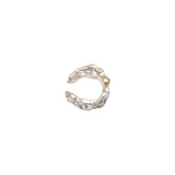 Koraru Ear Cuff with Rose Cut Yellow Diamond in Silver and 18k Yellow Gold