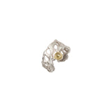 Koraru Ear Cuff with Rose Cut Yellow Diamond in Silver and 18k Yellow Gold