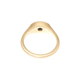 Oval Blue Sapphire Ring in 14k Yellow Gold