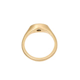 Oval Blue Sapphire Ring in 14k Yellow Gold