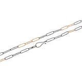 Handmade Chain in Oxidized Silver and 14k Yellow Gold - 18"