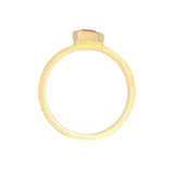 Yellow Montana Sapphire Stacking Ring in Sand-Textured 18k Yellow Gold