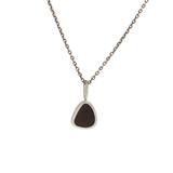 Organic Shape Opal Pendant in 14k White Gold