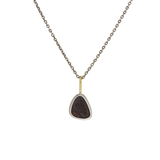 Large Organic Shape Opal Pendant in 14k White Gold