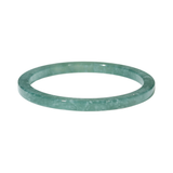 Natural Guatamalan Square Dusty Teal Green Jade Bangle