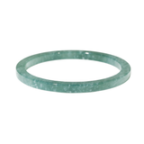Natural Guatamalan Square Dusty Teal Green Jade Bangle