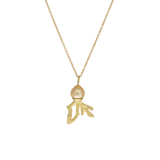 18k Coral and Golden Pearl Pendant
