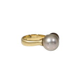 Double Tahitian Pearl Ring in 18k Yellow Gold