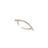 Curved Bar Ear Cuff in Brushed Silver with White Diamonds