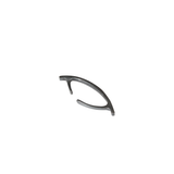 Curved Bar Ear Cuff in Oxidized Silver with White Diamonds