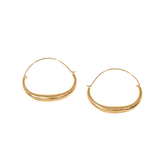 Gold Crescent Moon Hoop Earrings