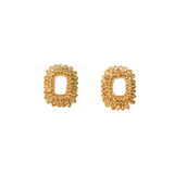 Medium Rectangle Coil Post Earrings