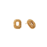 Medium Rectangle Coil Post Earrings