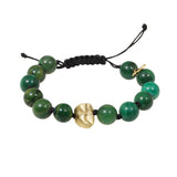 Acorn Jade Beaded Bracelet in 18k Yellow Gold