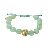 Acorn Chalcedony Beaded Bracelet in 18k Yellow Gold
