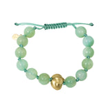 Acorn Chalcedony Beaded Bracelet in 18k Yellow Gold