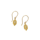 Levine Dangle Diamond Earrings in 18k Yellow Gold