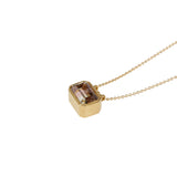 Watermelon Tourmaline Necklace in 18k Yellow Gold