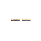Fog Bar Post Earrings in Sand-Textured Oxidized Silver
