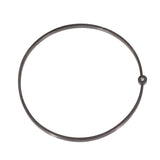 Orbit Bangle in Oxidized Silver with Diamonds