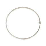 Orbit Bangle in Brushed Silver with Diamonds