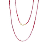 Pink Ombre Sapphire Necklace - 38"