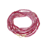 Pink Ombre Sapphire Necklace - 38"