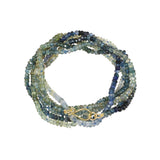 Forest Lake Sapphire Beaded Necklace - 42"
