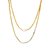 Citrus Sapphire Beaded Necklace - 40"