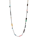 Bailey Necklace with Wood and Glass Beads