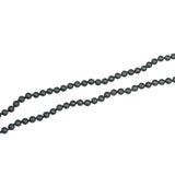 4mm Matte Hematite Round Bead Necklace with Green Thread and Oxidized Silver Handmade Clasp