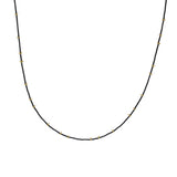 Gold Droplets Extra Necklace in Oxidized Silver and 18k Gold