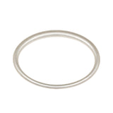 Tapered Oval Bangle in Brushed Silver with 30 Lab Grown White Diamonds
