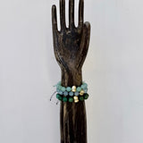 Acorn Aquamarine Beaded Bracelet in 18k Yellow Gold