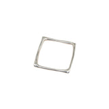 Organic Thin Square Ring in Silver