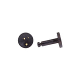 Round Areng Wood Plug Earrings with 18k Yellow Gold