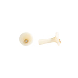 Round Bone Plug Earrings with Diamonds in 22k Yellow Gold