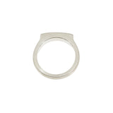 Channel Ring in Textured Silver with Grey Diamonds