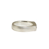 Channel Ring in Textured Silver with Grey Diamonds
