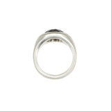Tourmalinated Quartz Ring in Brushed Silver