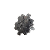 Bubble Ring in Oxidize Silver with 7 diamonds