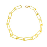 Yellow Glass Links Necklace