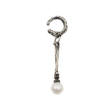 Pearl Artemis Earcuff in Oxidized Silver