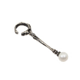 Pearl Artemis Earcuff in Oxidized Silver