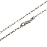 White Pearl Necklace in Oxidized Silver