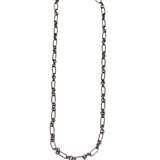 Handmade Figaro Chain in Oxidized Silver