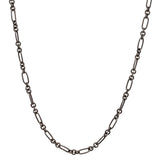 Handmade Figaro Chain in Oxidized Silver